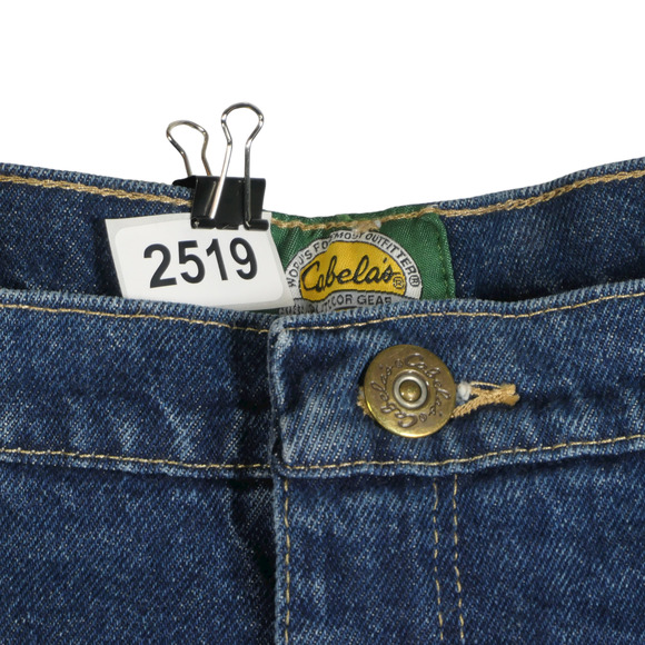 Cabelas Fleece Lined Blue Denim Jeans Mens Size 40 x 30 High Rise Straight Leg - Picture 4 of 9